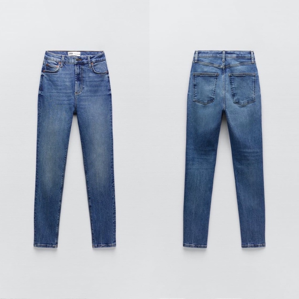 ZARA The 80s skinny jeans distressed medium wash